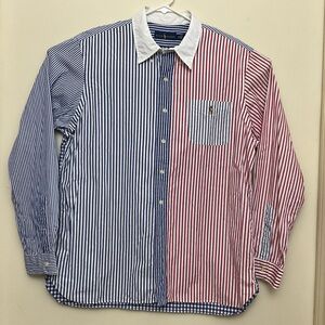 Ralph Lauren 🇺🇸 XL Classic Fit Red Wht Blue Color Blck Button Down Patri…